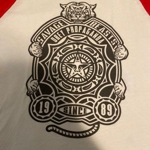 Obey Propaganda Savage Beasts Baseball Tee
